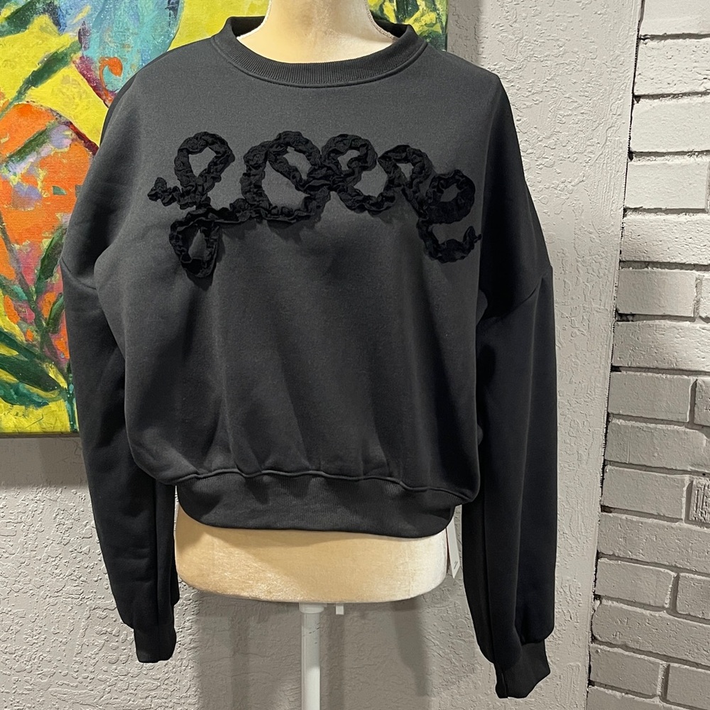 Elegant Black Love Sweatshirt